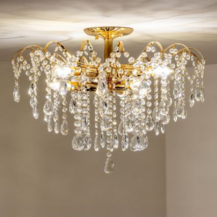 Brilagi - Пристельова люстра CRYSTAL 6xE14/60W/230V золотий