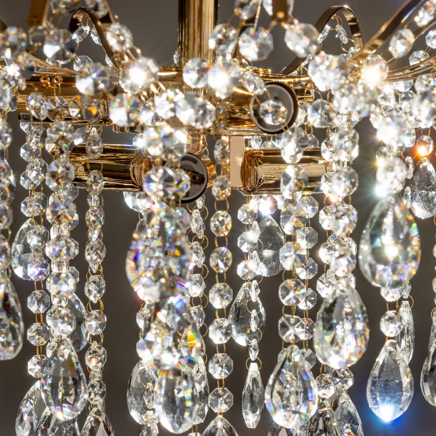 Brilagi - Пристельова люстра CRYSTAL 6xE14/60W/230V золотий