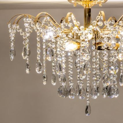 Brilagi - Пристельова люстра CRYSTAL 6xE14/60W/230V золотий