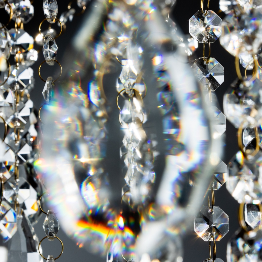 Brilagi - Пристельова люстра CRYSTAL 6xE14/60W/230V золотий