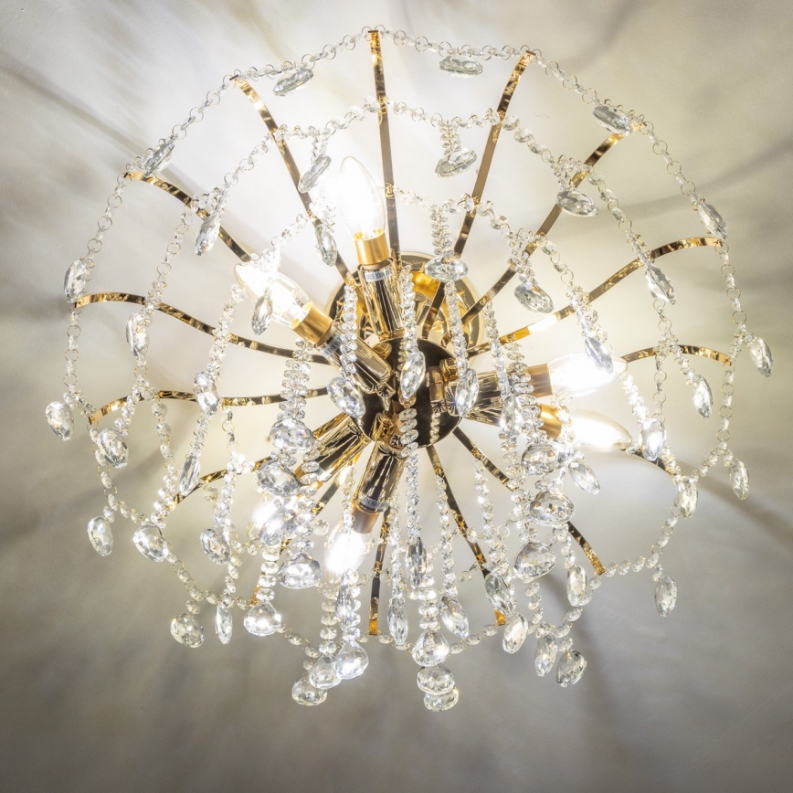 Brilagi - Пристельова люстра CRYSTAL 6xE14/60W/230V золотий