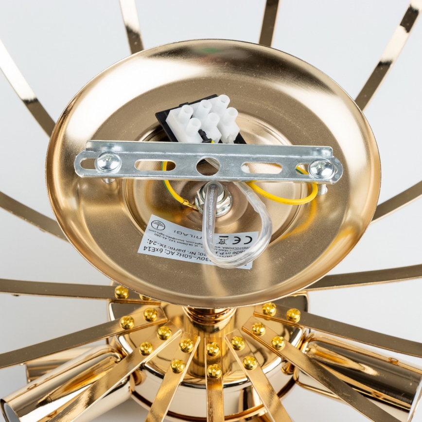 Brilagi - Пристельова люстра CRYSTAL 6xE14/60W/230V золотий