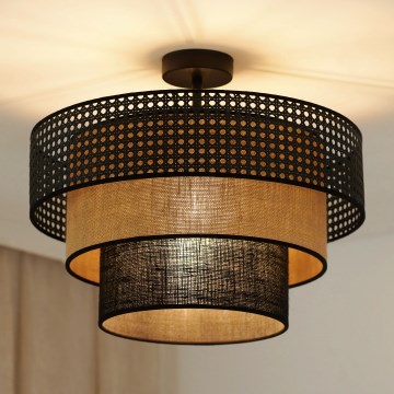 Brilagi - Пристельова люстра DAKOTA LUNETA 1xE27/15W/230V діаметр 45 см чорний/бежевий