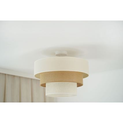 Brilagi - Пристельова люстра DENVER LUNETA 1xE27/15W/230V діаметр 45 см бежевий/коричневий/кремовий