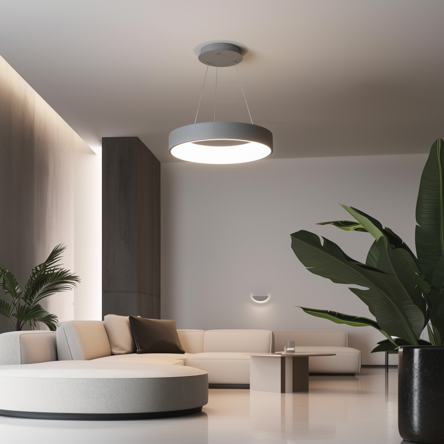 Brilagi - LED люстра з регулюванням яскравості на тросі FALCON LED/40W/230V 3000-6500K діам. 45 см сіра + з пультом дистанційного керування