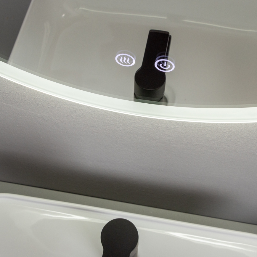 Brilagi - LED підігрівне дзеркало для ванної кімнати CLARA PRO LED/19W/230V діаметром 60 см IP44 CRI 90 з регулюванням яскравості + CCT