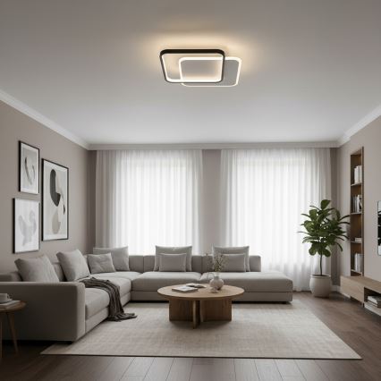 Brilagi - світлодіодний регульований стельовий світильник FLARE LED/43W/230V 3000-6000K 39,5x45 cm білий/чорний + пульт дистанційного керування