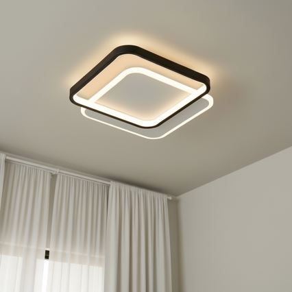 Brilagi - світлодіодний регульований стельовий світильник FLARE LED/43W/230V 3000-6000K 39,5x45 cm білий/чорний + пульт дистанційного керування