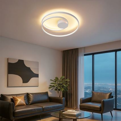 Brilagi - затемнюваний стельовий світильник TWISTER LED/48W/230V 3000-6000K Ø 50 см, білий + пульт дистанційного керування