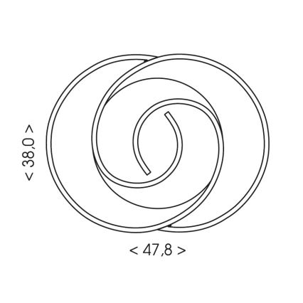 Brilagi - світлодіодний стельовий світильник з регульованою яскравістю VELO LED/70W/230V 3000-6500K 38x47,8 см + пульт дистанційного керування