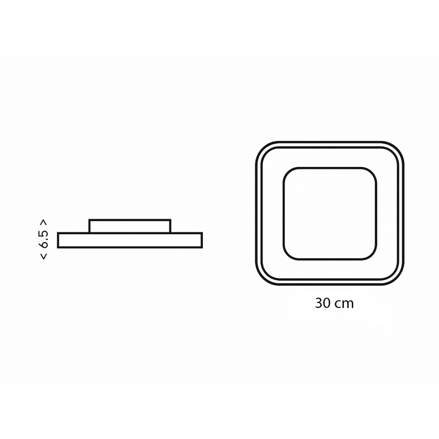 Brilagi - світлодіодний стельовий світильник TRIVARO з регулюванням яскравості LED/65W/230V 3000-6000K 30x30 см + дистанційне керування
