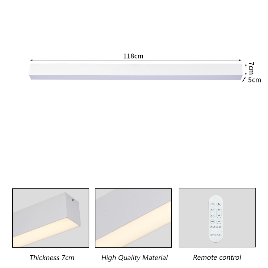 Brilagi - LED-стельовий світильник з регульованою яскравістю SLEEKLINE SMART LED/40W/230V 3000-6000K Wi-Fi Tuya білий + пульт дистанційного керування