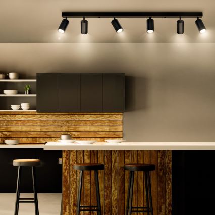 Brilagi - LED RGBW точковий світильник з регулюванням яскравості SELE 6xGU10/6,5W/230V 2700-6500K чорний
