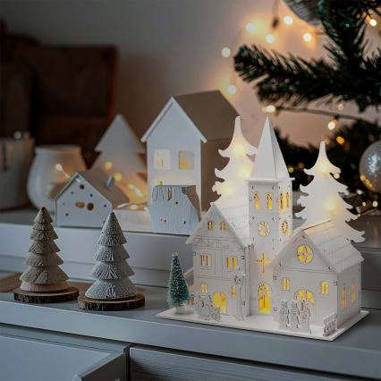 Brilagi - Різдвяна LED-прикраса капличка LED/2xAA