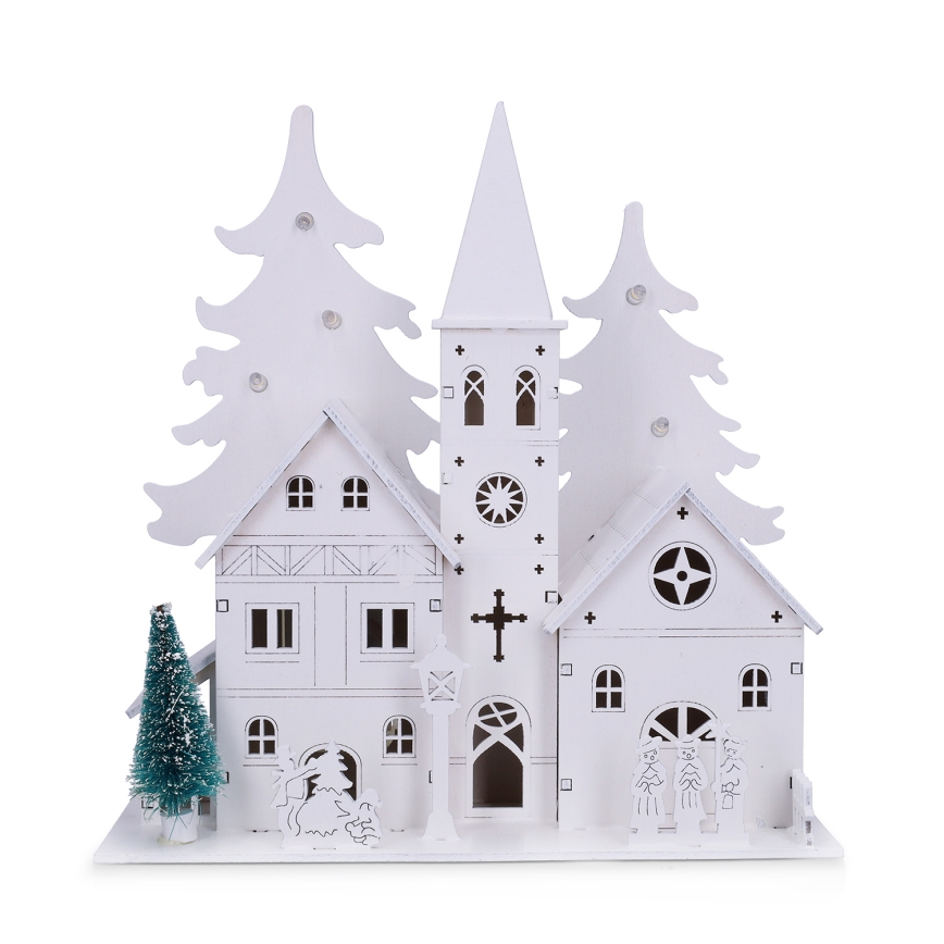 Brilagi - Різдвяна LED-прикраса капличка LED/2xAA