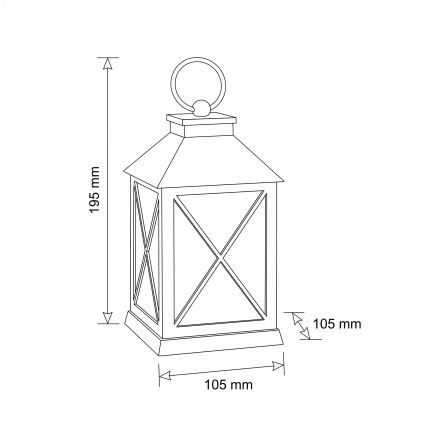 BRILAGI - Різдвяна світлодіодна прикраса LED/2xAA, білий ліхтар