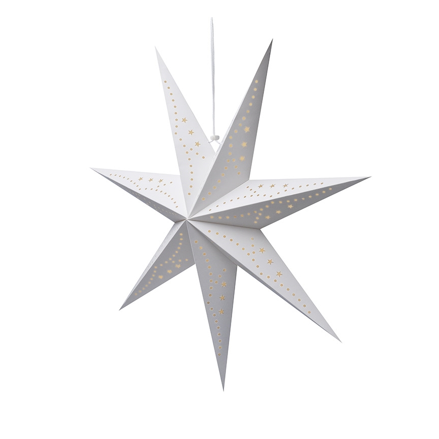 Брілагі - Різдвяна світлодіодна прикраса, зірка, 60 см, тепле біле світло, живлення 2×АА