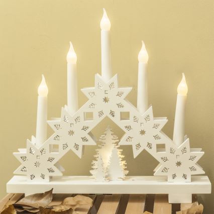 Brilagi - Різдвяний світлодіодний свічник 5xLED/2xAA