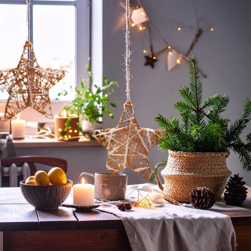 Brilagi - рождественская LED-декорация «Звезда», питание 2xAA, 30x28 см