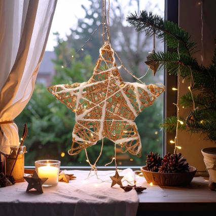 Brilagi - рождественская LED-декорация «Звезда», питание 2xAA, 30x28 см