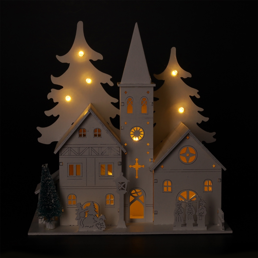 Brilagi - рождественское LED-украшение LED/2xAA миниатюрная церковь
