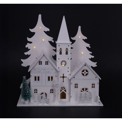 Brilagi - рождественское LED-украшение LED/2xAA миниатюрная церковь