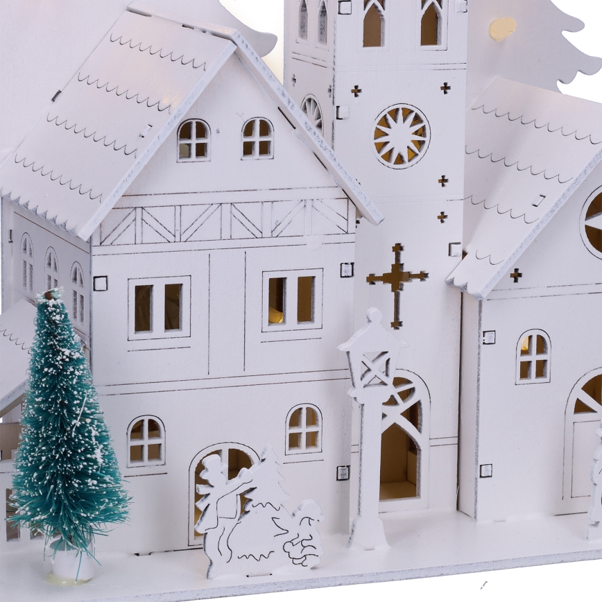 Brilagi - рождественское LED-украшение LED/2xAA миниатюрная церковь
