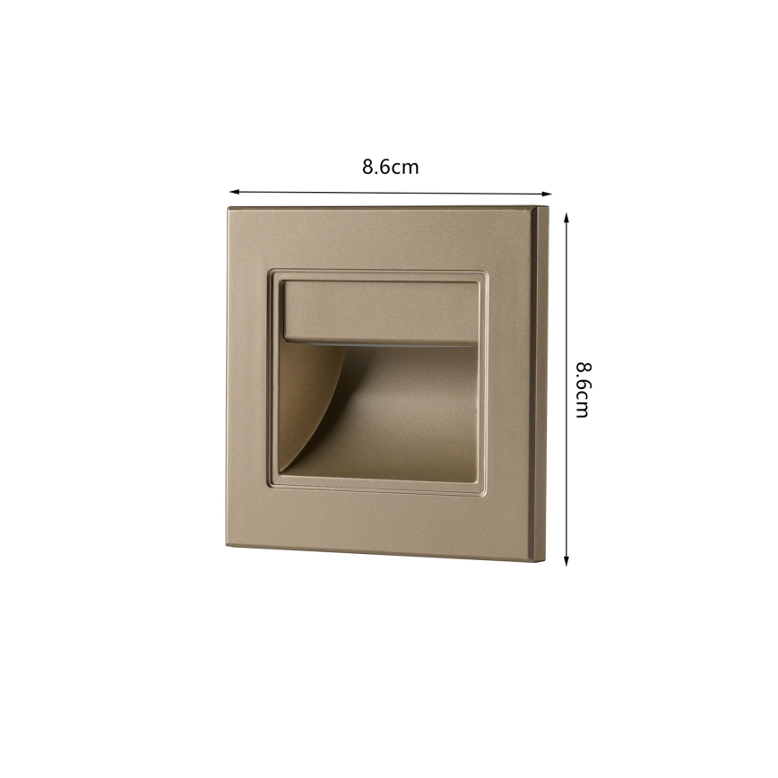 BRILAGI - сходовий LED-світильник STEP LIGHT LED/1,5W/230V IP44 золотий