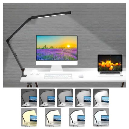 Brilagi - Сенсорна гнучка настільна LED лампа з регулюванням яскравості VARIO LED/12W/230V 3000/4000/5000/6500K CRI 92 чорний