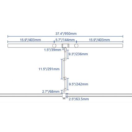 Brilagi - Сенсорна гнучка настільна LED лампа з регулюванням яскравості VARIO LED/24W/230V 3000-6500K CRI 92 білий