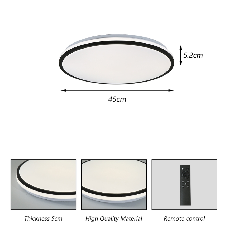 Brilagi - димуваний SMART стельовий світильник LED, 36 Вт, 230 В, діаметр 48 см, 3000-6000 К, Wi-Fi Tuya Beacon + пульт дистанційного керування
