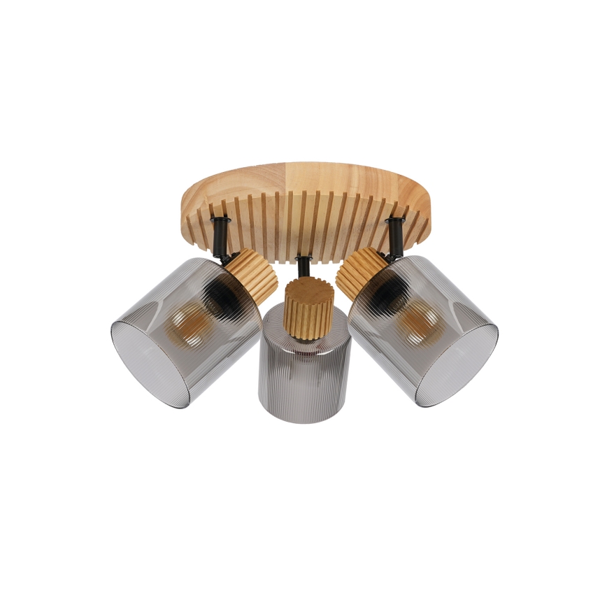 Brilagi - Спот HYGGE 3xE14/15W/230V каучуковое дерево/дымчатый