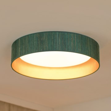 Brilagi - Стельовий LED світильник BOSTON ROLLER LED/24W/230V діаметр 45 см солома зелений/золотий