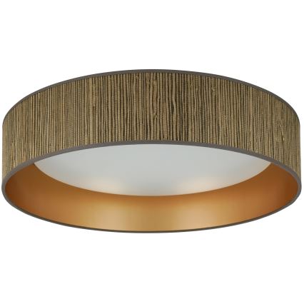Brilagi - Стельовий LED світильник BOSTON ROLLER LED/24W/230V діаметр 45 см солома коричневий/золотий