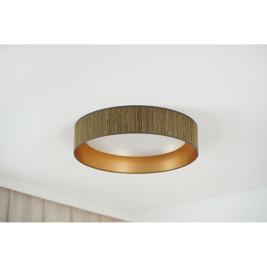 Brilagi - Стельовий LED світильник BOSTON ROLLER LED/24W/230V діаметр 45 см солома коричневий/золотий