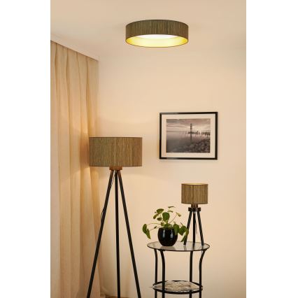 Brilagi - Стельовий LED світильник BOSTON ROLLER LED/24W/230V діаметр 45 см солома коричневий/золотий