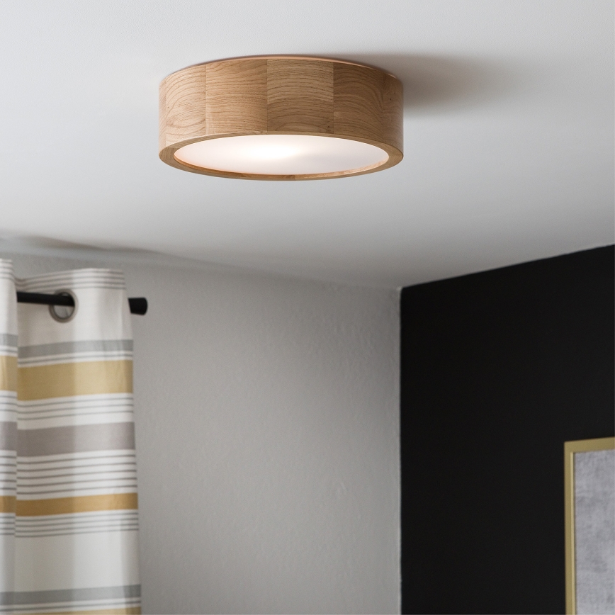 Brilagi - Стельовий LED світильник CARVALHO 1xE27/60W/230V дуб діаметр 27,5 см