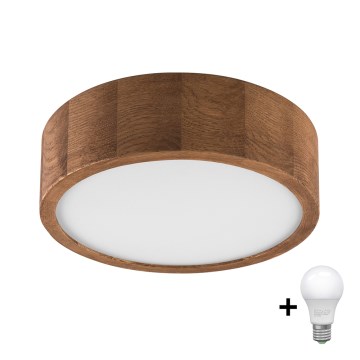 Brilagi - Стельовий LED світильник CARVALHO 1xE27/60W/230V дуб вишня діаметр 27 см
