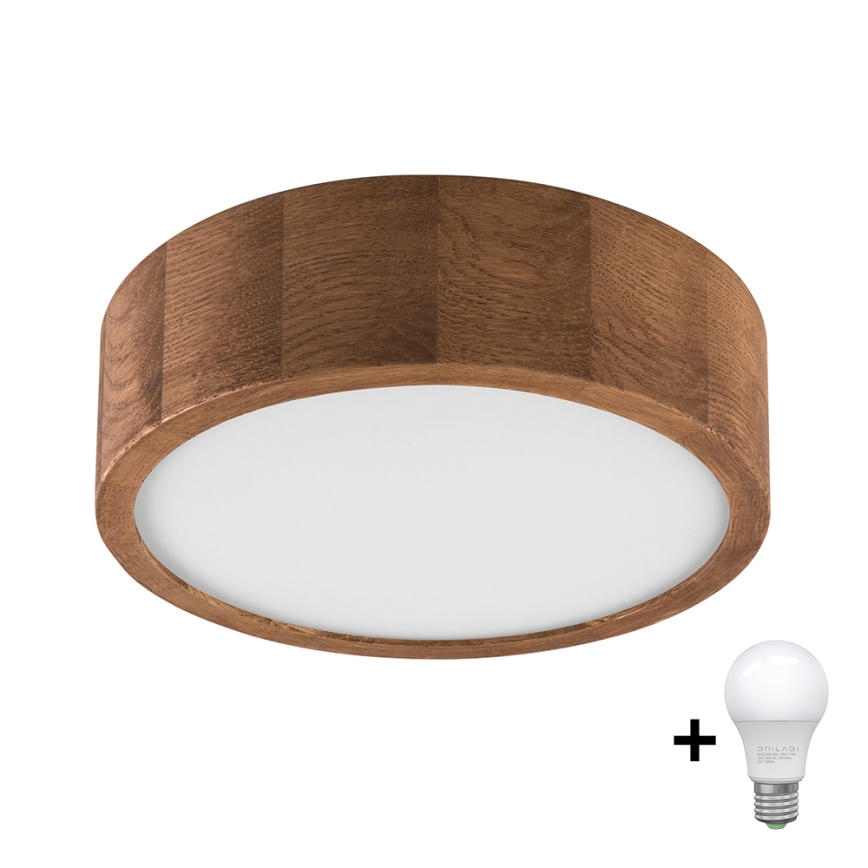 Brilagi - Стельовий LED світильник CARVALHO 1xE27/60W/230V дуб вишня діаметр 27 см