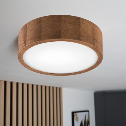 Brilagi - Стельовий LED світильник CARVALHO 1xE27/60W/230V дуб вишня діаметр 27 см