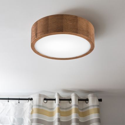 Brilagi - Стельовий LED світильник CARVALHO 1xE27/60W/230V дуб вишня діаметр 27 см