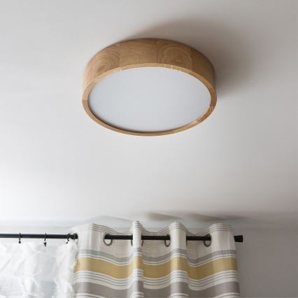 Brilagi - Стельовий LED світильник CARVALHO 2xE27/60W/230V дуб діаметр 37,5 см