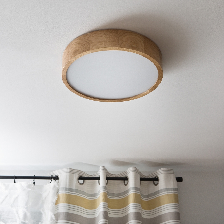 Brilagi - Стельовий LED світильник CARVALHO 2xE27/60W/230V дуб діаметр 37,5 см