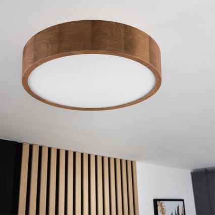 Brilagi - Стельовий LED світильник CARVALHO 2xE27/60W/230V дуб вишня діаметр 37 см