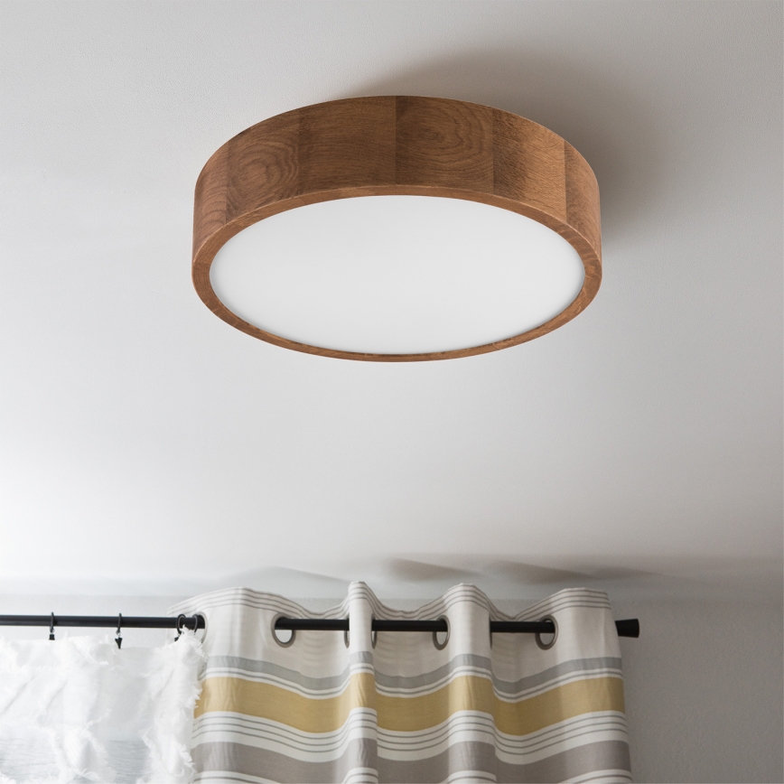 Brilagi - Стельовий LED світильник CARVALHO 2xE27/60W/230V дуб вишня діаметр 37 см