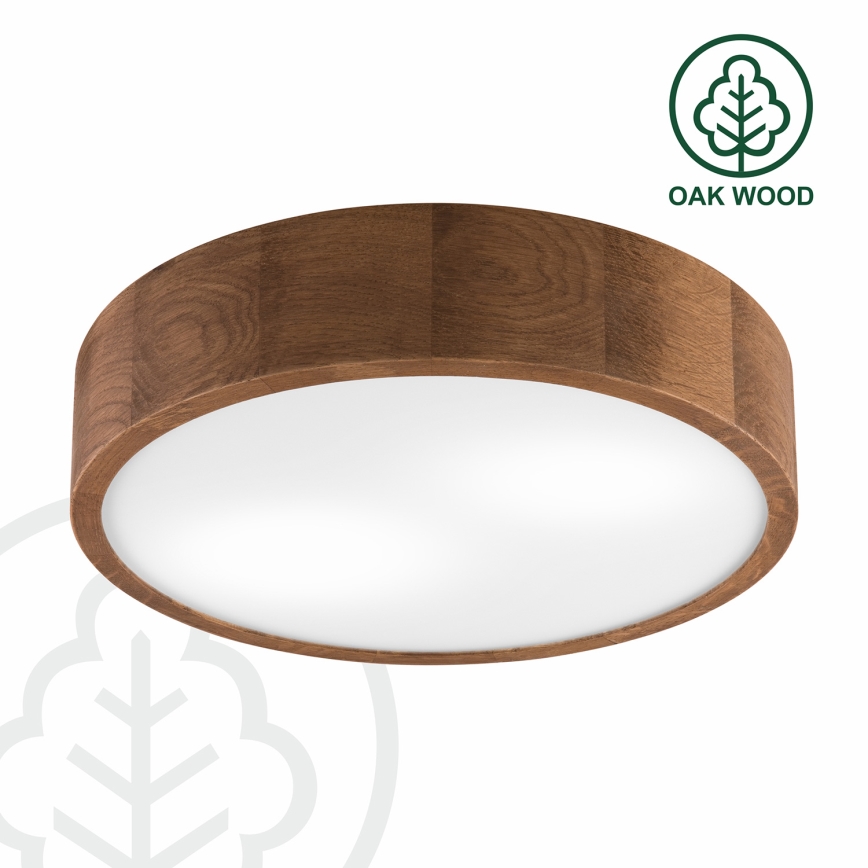Brilagi - Стельовий LED світильник CARVALHO 2xE27/60W/230V дуб вишня діаметр 37 см