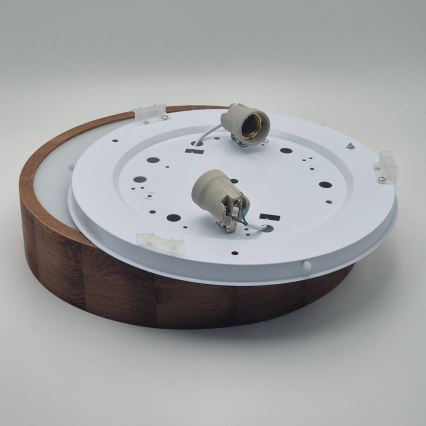 Brilagi - Стельовий LED світильник CARVALHO 2xE27/60W/230V дуб вишня діаметр 37 см