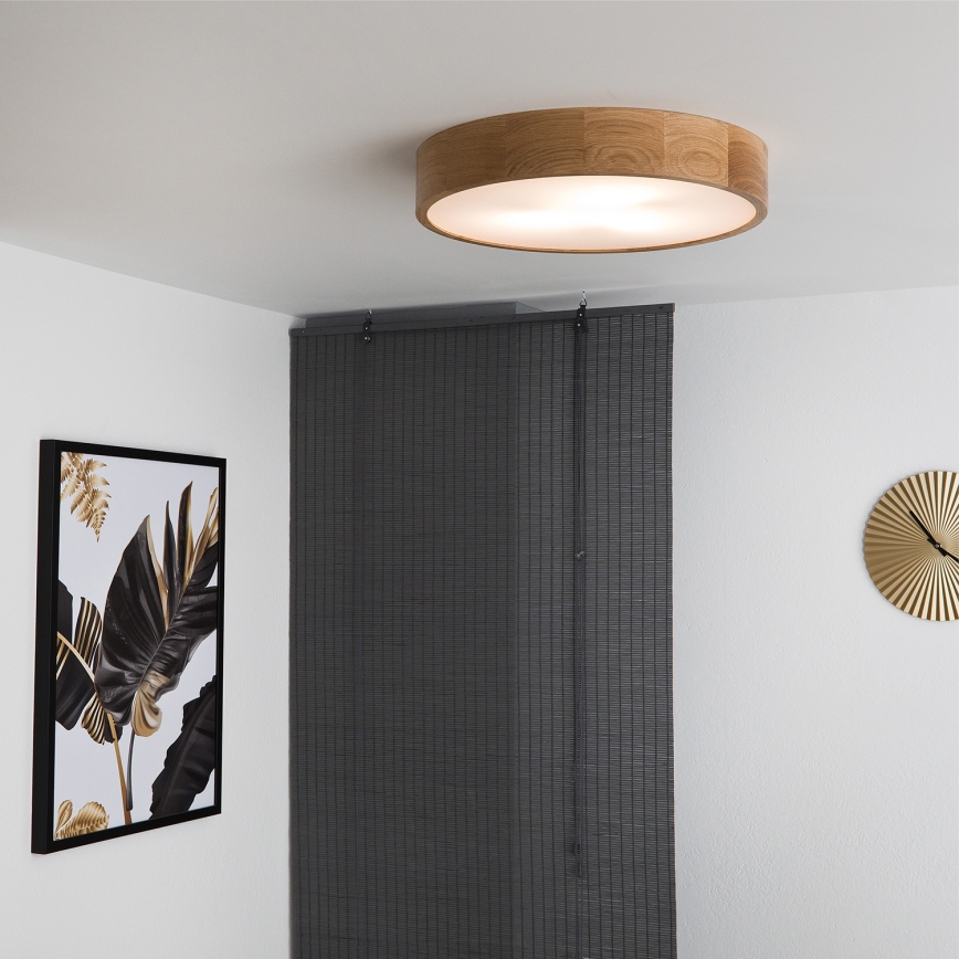 Brilagi - Стельовий LED світильник CARVALHO 3xE27/60W/230V дуб діаметр 47,5 см