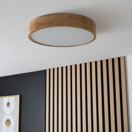 Brilagi - Стельовий LED світильник CARVALHO 3xE27/60W/230V дуб діаметр 47,5 см