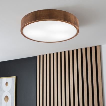 Brilagi - Стельовий LED світильник CARVALHO 3xE27/60W/230V дуб вишня діаметр 47 см